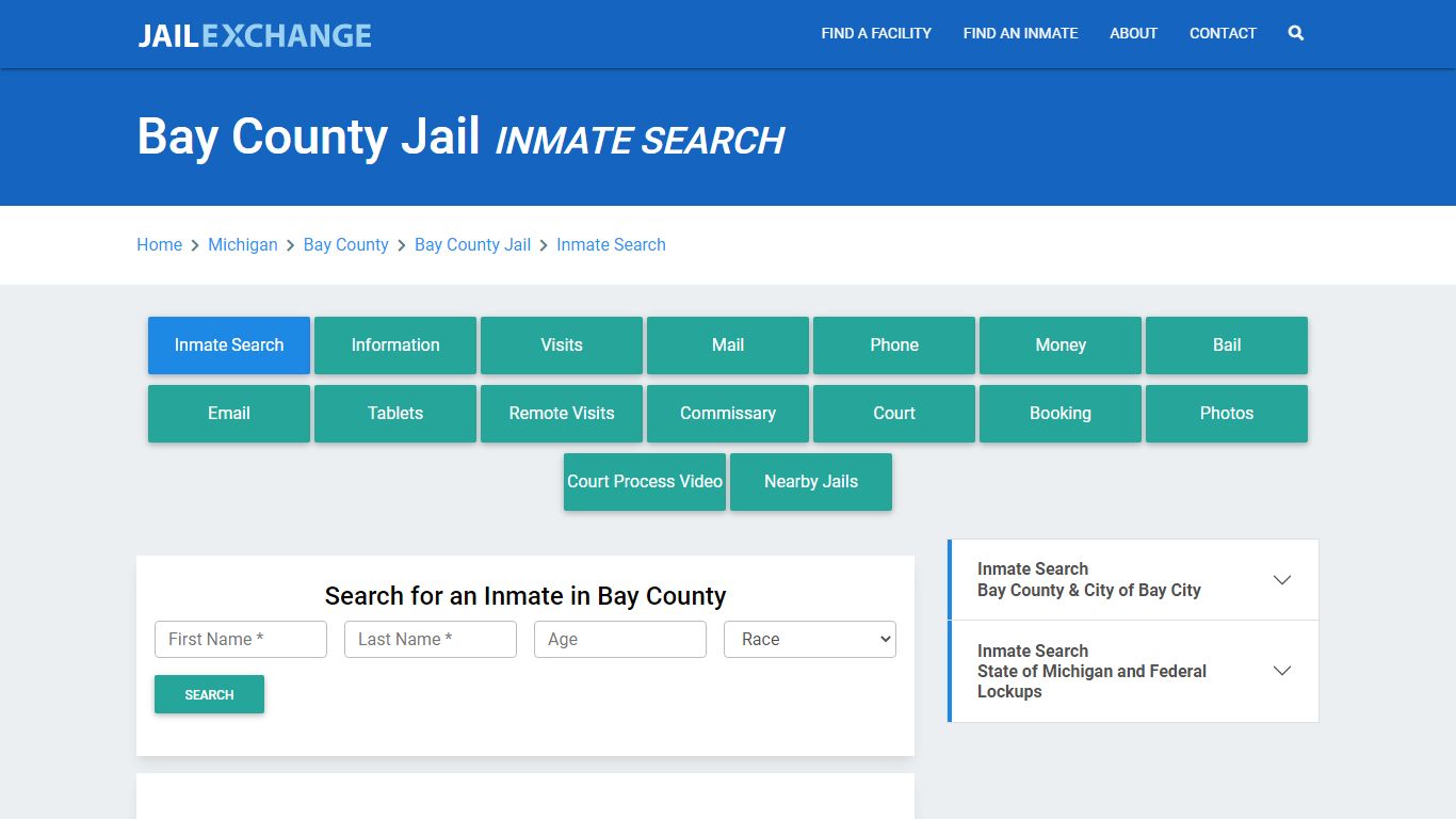 Bay County Jail, MI Inmate Search: Roster & Mugshots